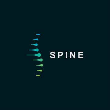 Spine logo design template.icon for science technology