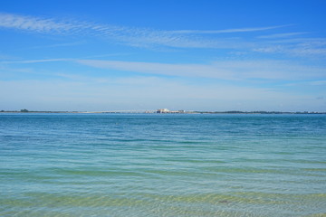 Clear water of Sanibel island in Florida, USA