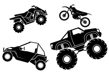 Off Road Adventure Vehicle Silhouettes © Draco77
