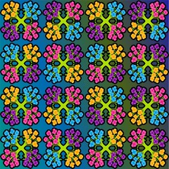 The Amazing of Colorful Flowers Character, Pattern Wallpaper 