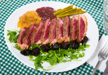 Duck breast Magret with prunes