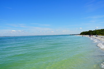 Clear water of Sanibel island in Florida, USA	