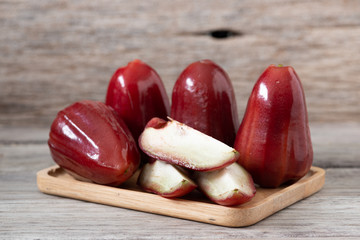 Thailand rose apple fruit flavors of sweet red gloss.