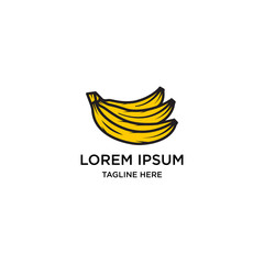 Fototapeta premium Banana Logo Icon Design Template Vector Illustration