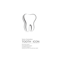 Vector drawn teeth. Isolated on white background.