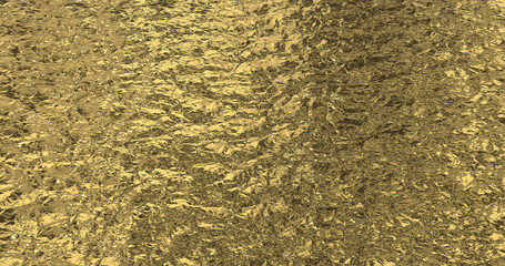 Golden foil background. Gold texture 3D rendering image