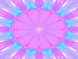 Colorful  pattern paint like kaleidoscope symmetry mandala style 3D, template pastel abstract background. Digital illustration