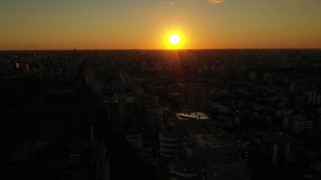 Sunset in the city