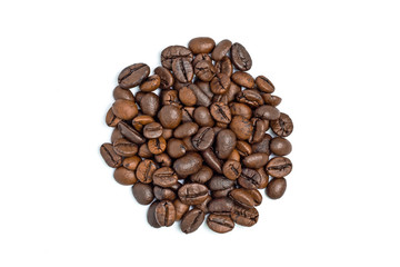 Coffee beans isolated on white background