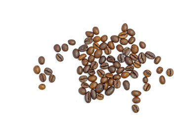 Coffee beans isolated on white background