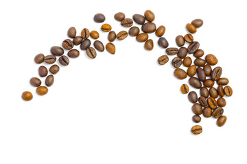 Coffee beans isolated on white background