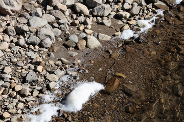 Riverside stones and pebbles water