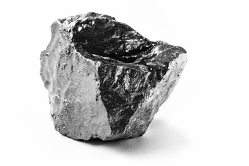 natural platinum nugget isolated on white background © RHJ