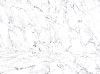 Abstract Natural texture marble floor on background : Top view of marble table for graphic stand product, interior design or montage display your product.