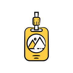id card, business card branding design concept yellow hand drawn design