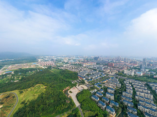 Obraz premium small village with farm in mountain