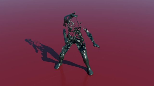 Woman filled with liquid