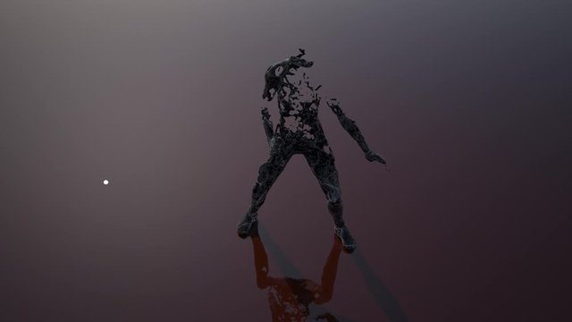 Woman filled with Liquid