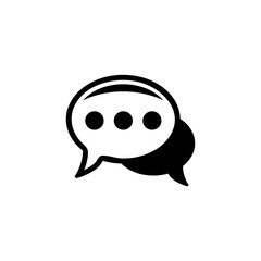 Chat Icon in trendy flat style. Speech bubble symbol for your web site design, logo, app, UI. Vector illustration, EPS10.