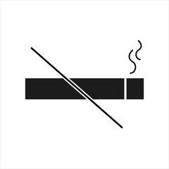 NO SMOKING black sign. Draw from Vector Illustration