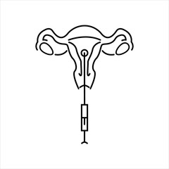 Uterus vector icon.
