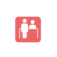 Reception icon on white