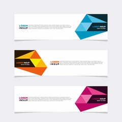 Modern vector banner web background abstract design template