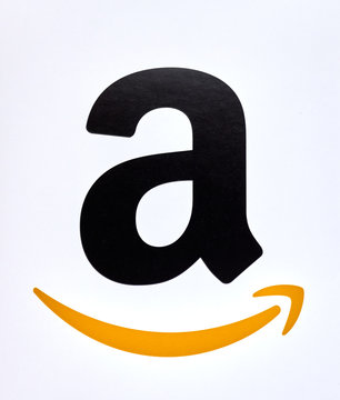 Amazon logo on a white background.