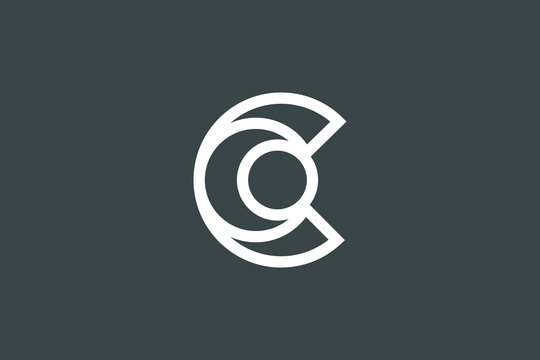 Initial C CC Flat Letter Logo Design Vector Template. Monogram and Creative Alphabet C CC Letters icon Illustration.