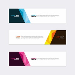 Modern vector banner web background abstract design template