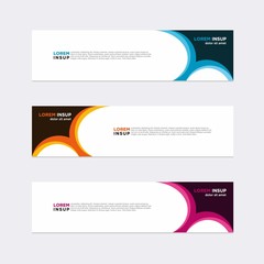 Modern vector banner web background abstract design template