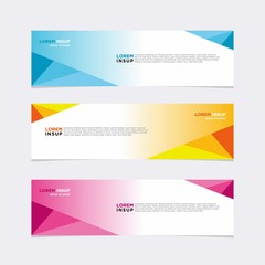 Modern vector banner web background abstract design template