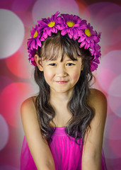 portrait of asian little  girl