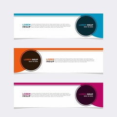 Modern vector banner web background abstract design template