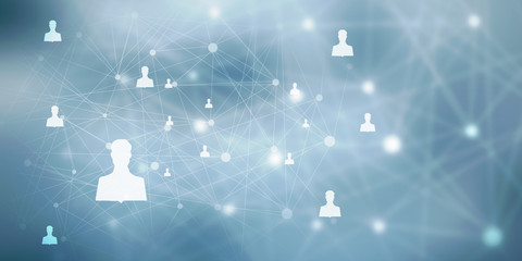 2d illustration Business Network 