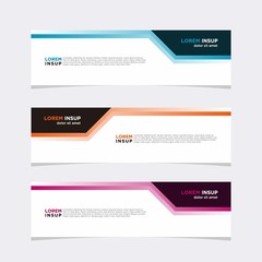 Modern vector banner web background abstract design template