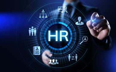 HR Human resources Recruitment Team Staff management Business concept. - obrazy, fototapety, plakaty