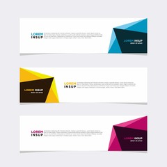 Modern vector banner web background abstract design template