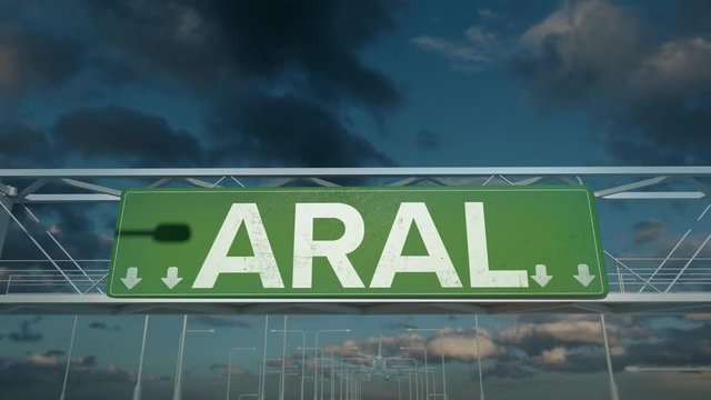the plane landing in Aral kazakhstan