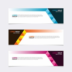 Modern vector banner web background abstract design template