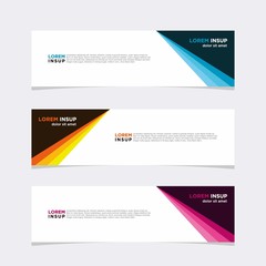 Modern vector banner web background abstract design template