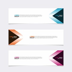 Modern vector banner web background abstract design template