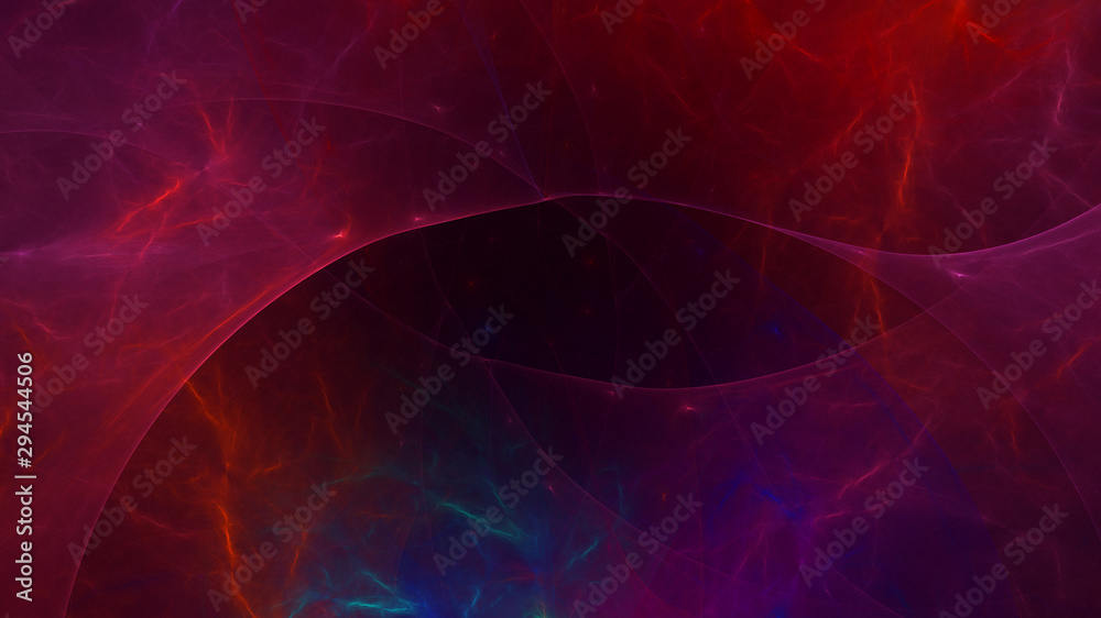 Wall mural 3d rendering abstract technology fractal background