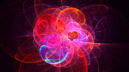 3D rendering abstract technology fractal background