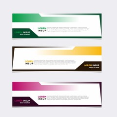 Modern vector banner web background abstract design template