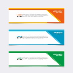 Modern vector banner web background abstract design template