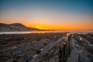 Obraz premium Sakoneta flysch, a natural wonder. Gipuzkoa