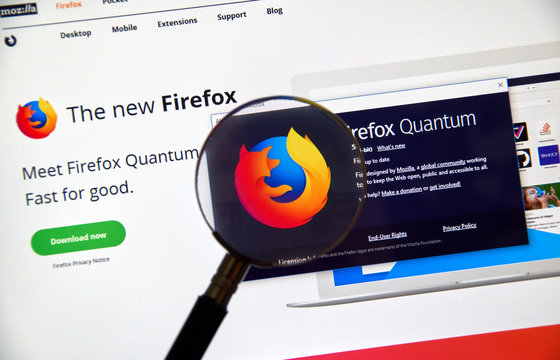 Firefox Quantum home page.