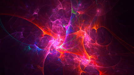 3D rendering abstract technology fractal background