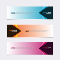 Modern vector banner web background abstract design template